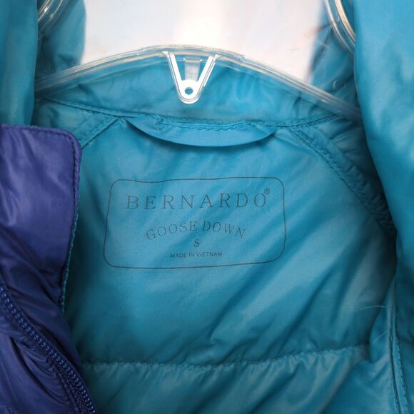 BERNARDO Goose Down Women's S Blue Full Zip Puffer Vest, Pockets Gorpcore - Picture 4 of 5